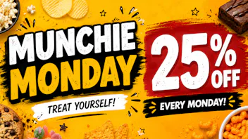 RushBudz Delivery MUNCHIE MONDAY 25% OFF