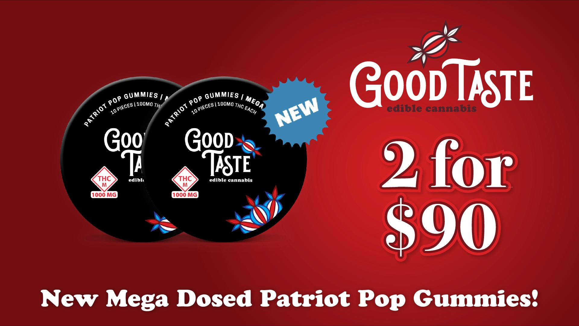 Kind Goods - St. Peters 2 For $90 Mega Dosed Patriot Pop Gummies