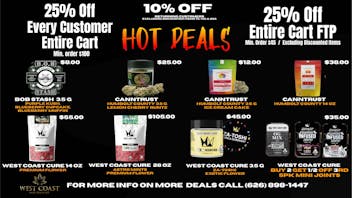 West Coast Safe Delivery HOT DEALS 25% FTP