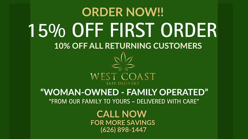 West Coast Safe Delivery 15% OFF ENTIRE CART FTP - 10% RETURNING CUSTOMERS