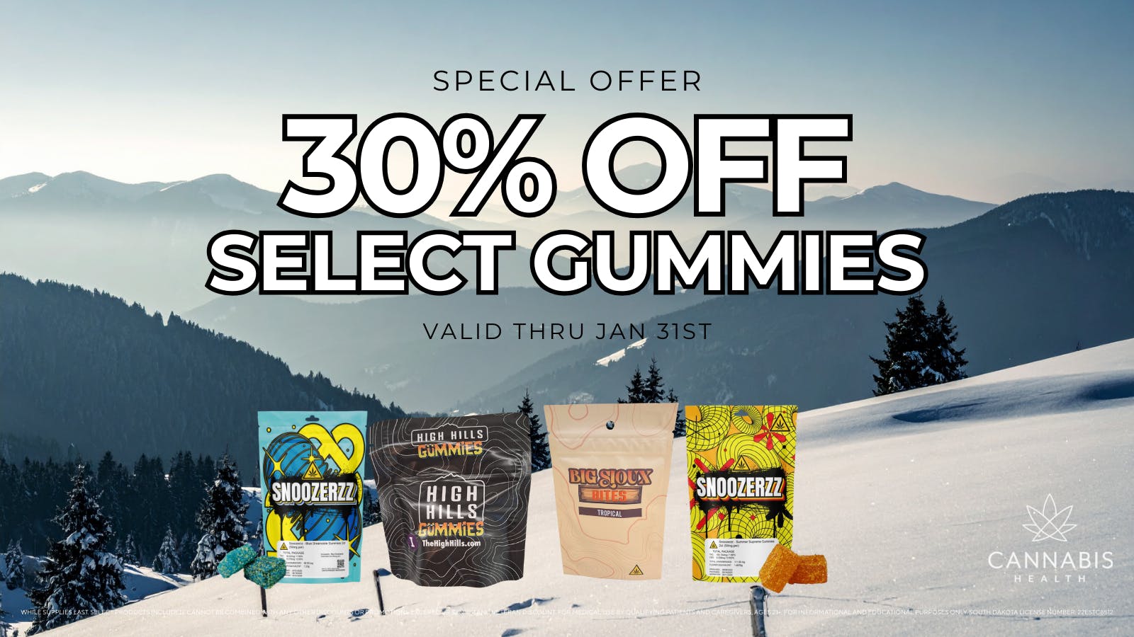 Cannabis Health 30% OFF SELECT Gummies