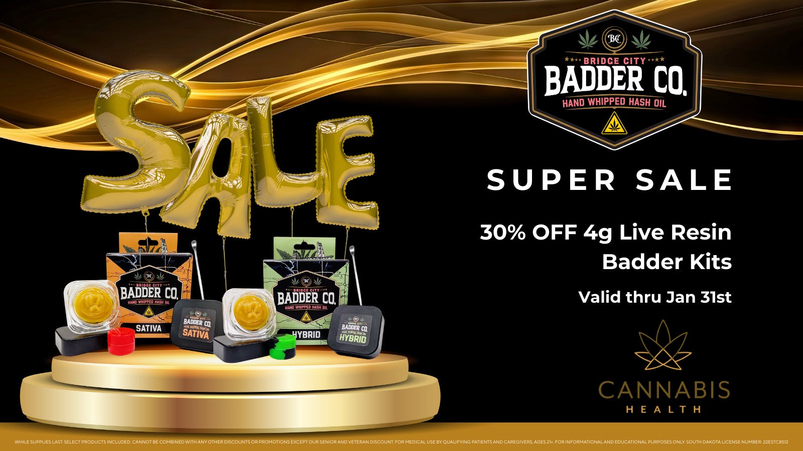 Cannabis Health 30% OFF 4g BADDER KITS