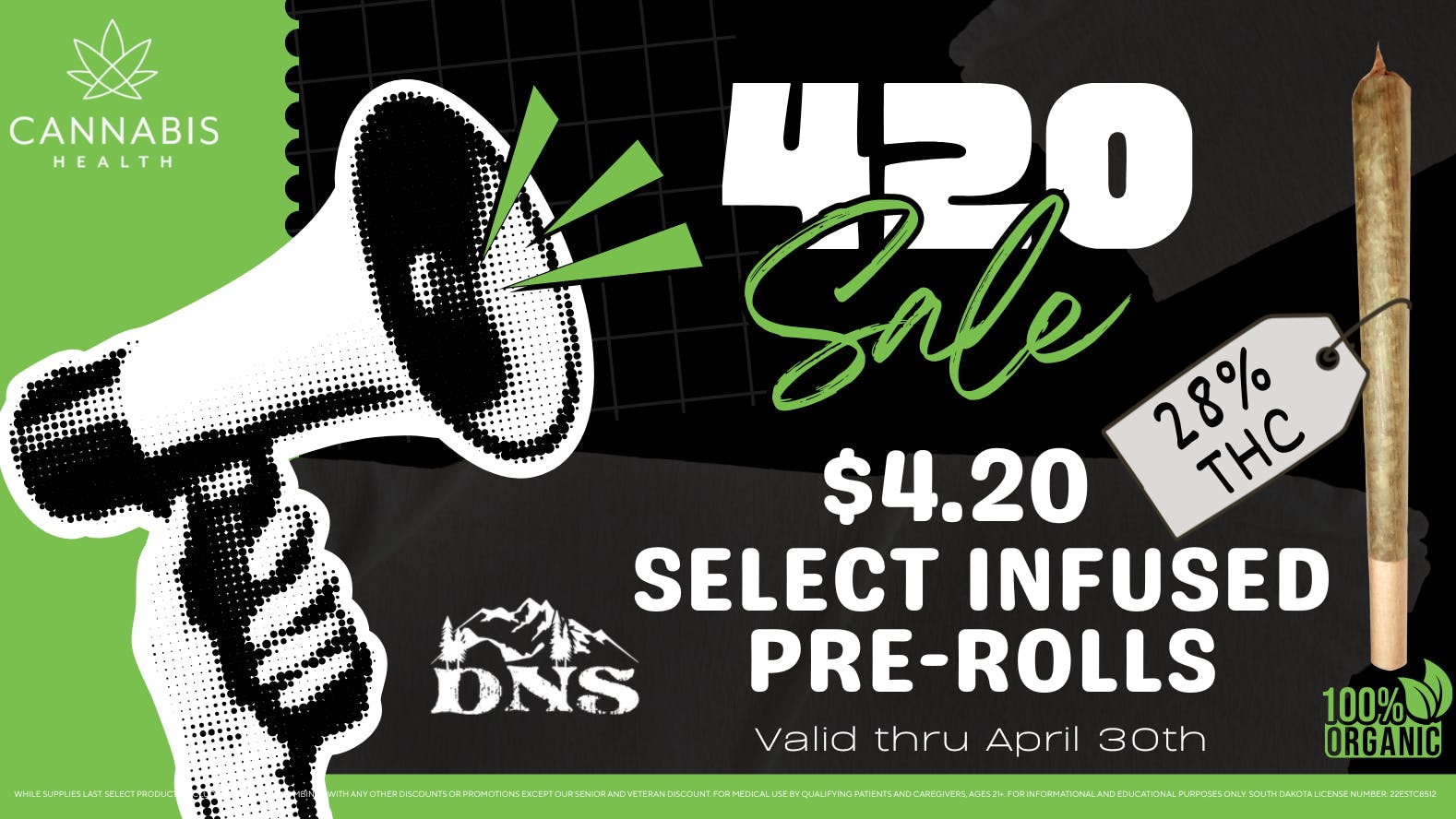 Cannabis Health $4.20 SELECT Infused Pre-Rolls