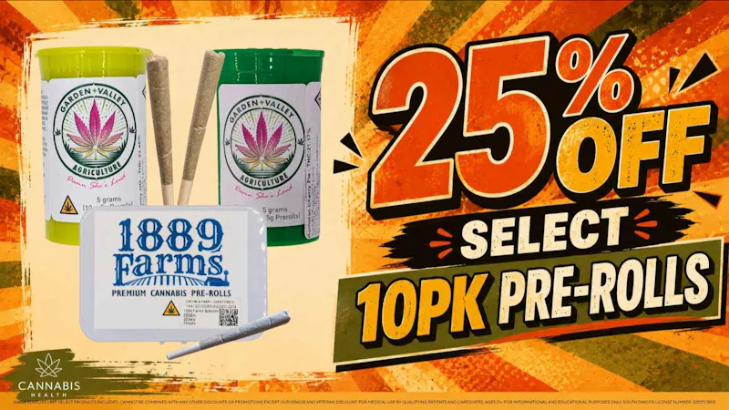 Cannabis Health 25% OFF SELECT 10pk Pre-Rolls