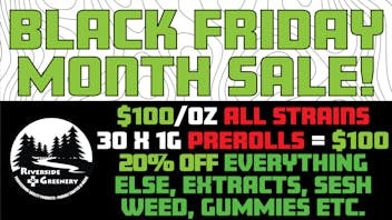 Riverside Greenery Black Friday Month 20% OFF