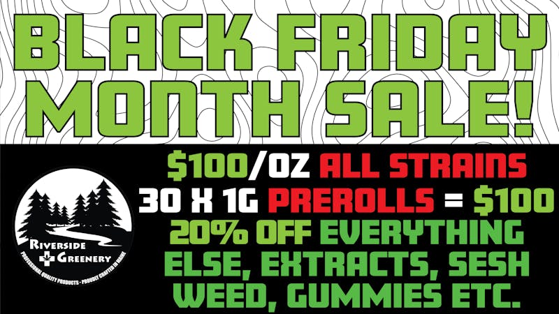 Riverside Greenery Black Friday Month 20% OFF