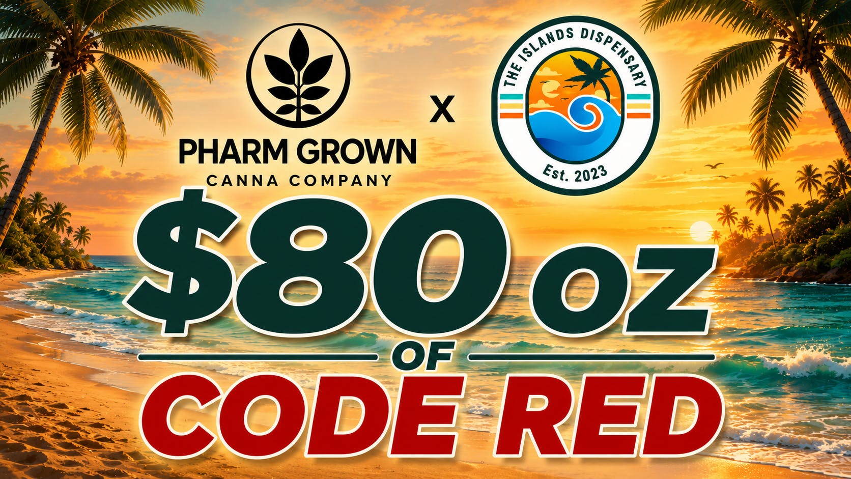 The Islands Dispensary $80 oz Pharm Grown