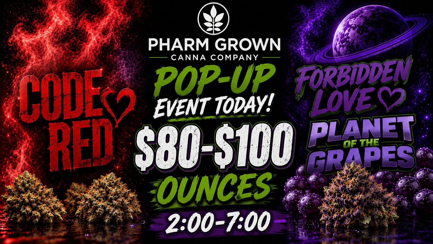 The Islands Dispensary $80-$100 Ounces from Pharm Grown