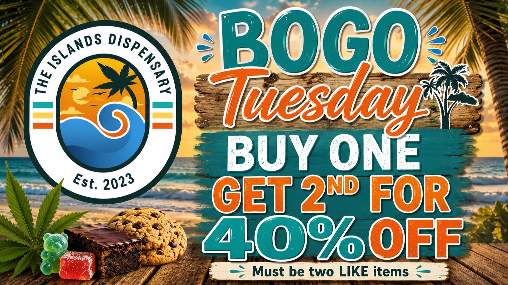 The Islands Dispensary BOGO 40% OFF TUESDAY