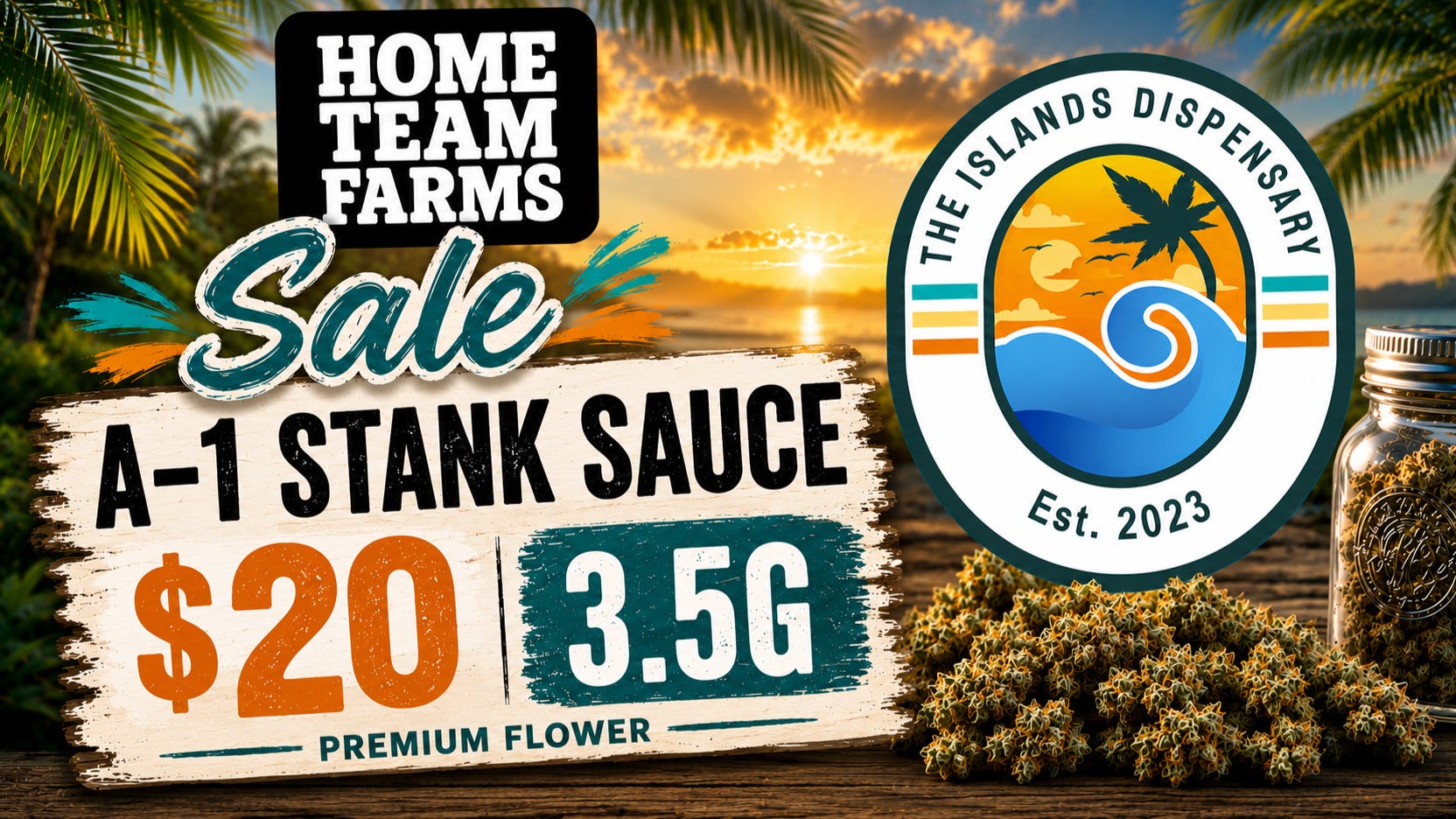 The Islands Dispensary $20 Home Team 1/8's