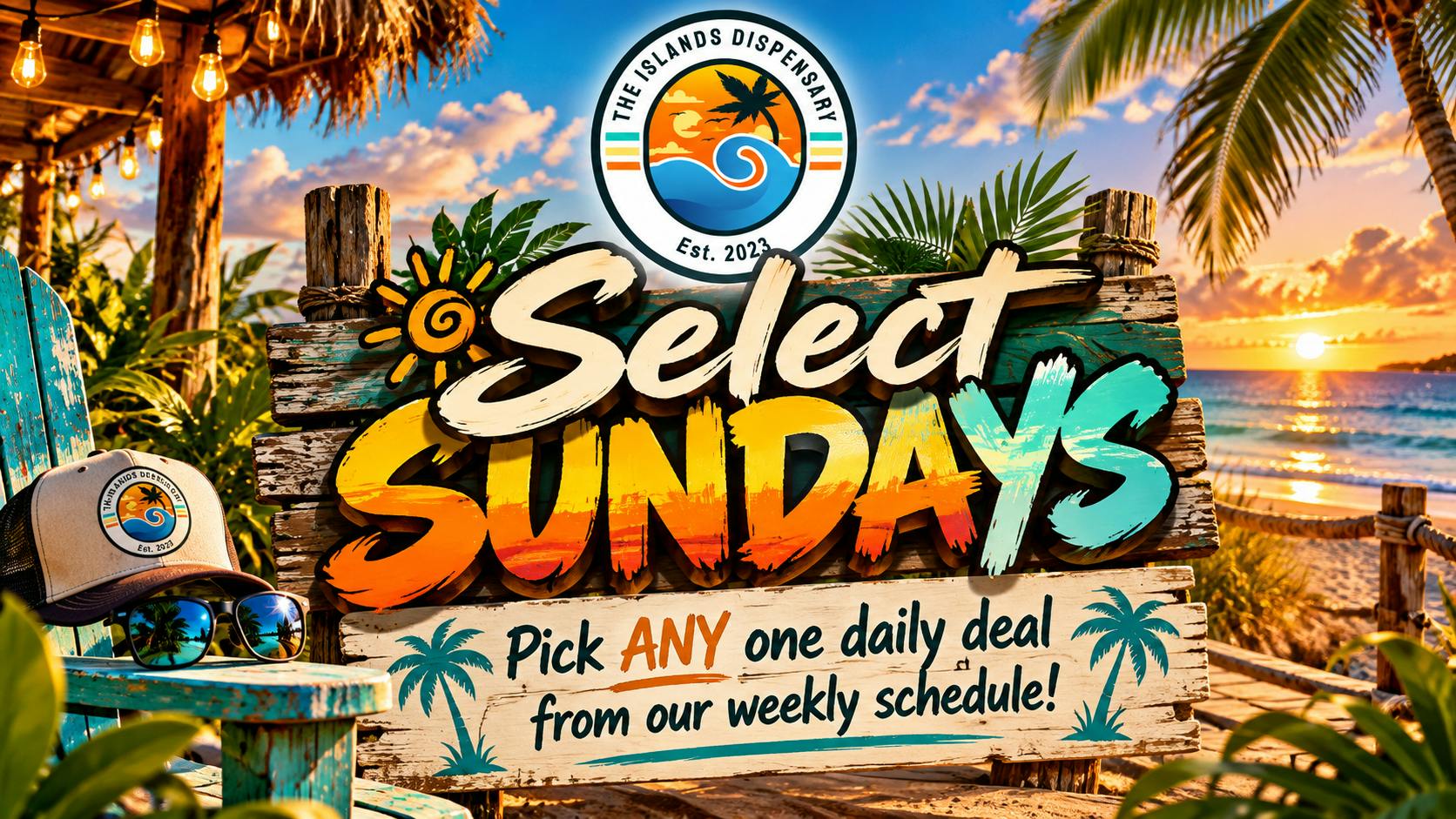 The Islands Dispensary SELECT SUNDAY Pick ANY Daily Deal