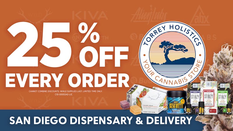 Torrey Holistics Delivery | La Jolla / San Diego 25% Off Every Order