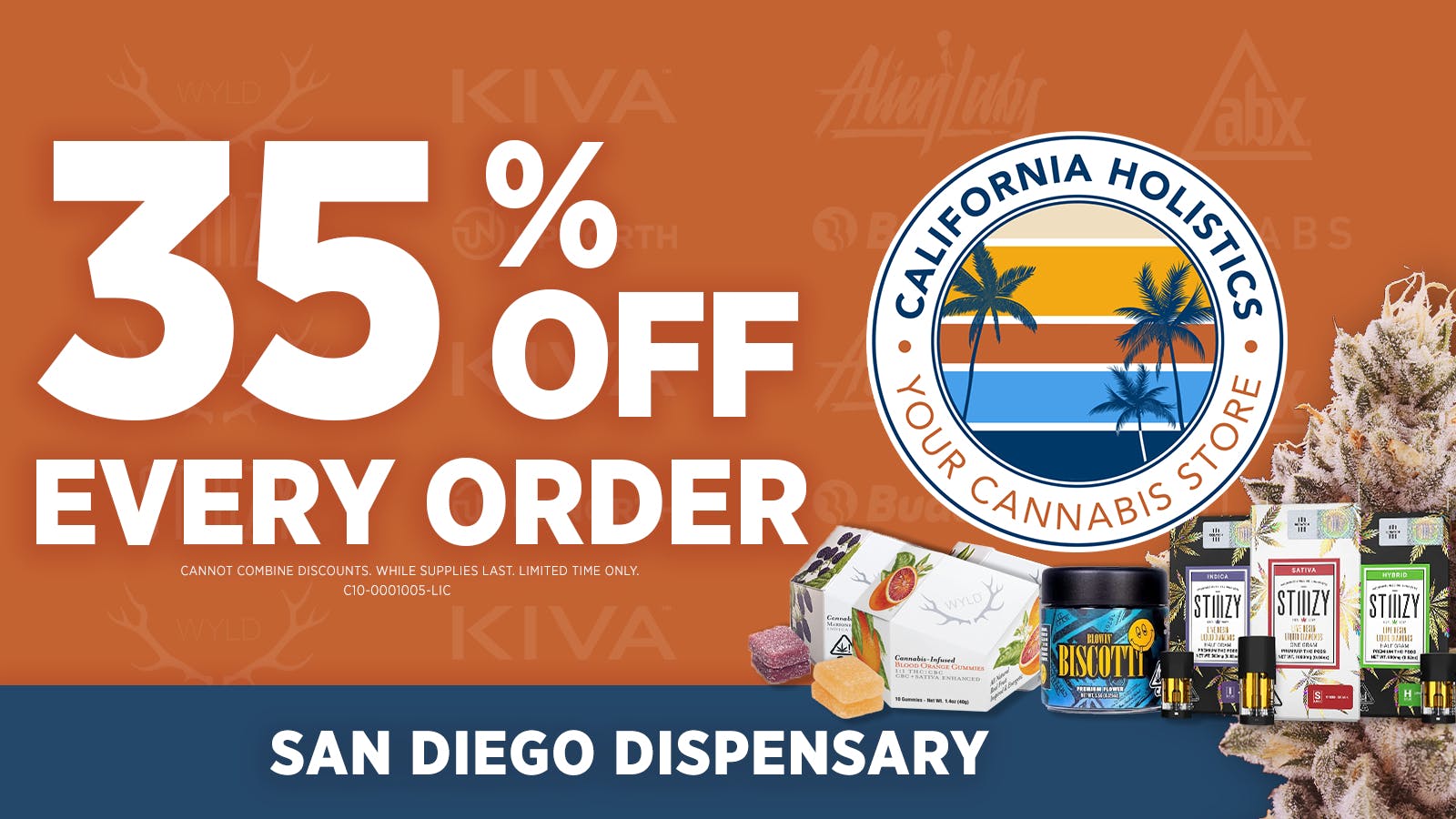 California Holistics Dispensary | Chula Vista / San Diego 35% Off Every Order