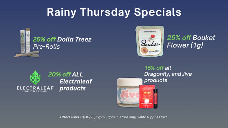 Society House Rainy Thursday Discounts