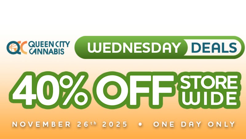 Queen City Cannabis Med & Rec Dispensary of Norwood 40% STOREWIDE WEDNESDAY! 11/26
