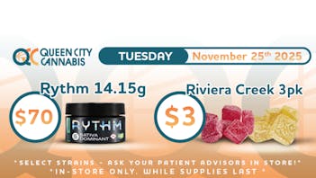 Queen City Cannabis Rec & Med Dispensary of Suspension Bridge Early Specials!