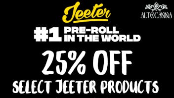 ALTO Tribeca JEETER 1G,2G,& Baby Jeeter 5pk 25% 10.10-10.12