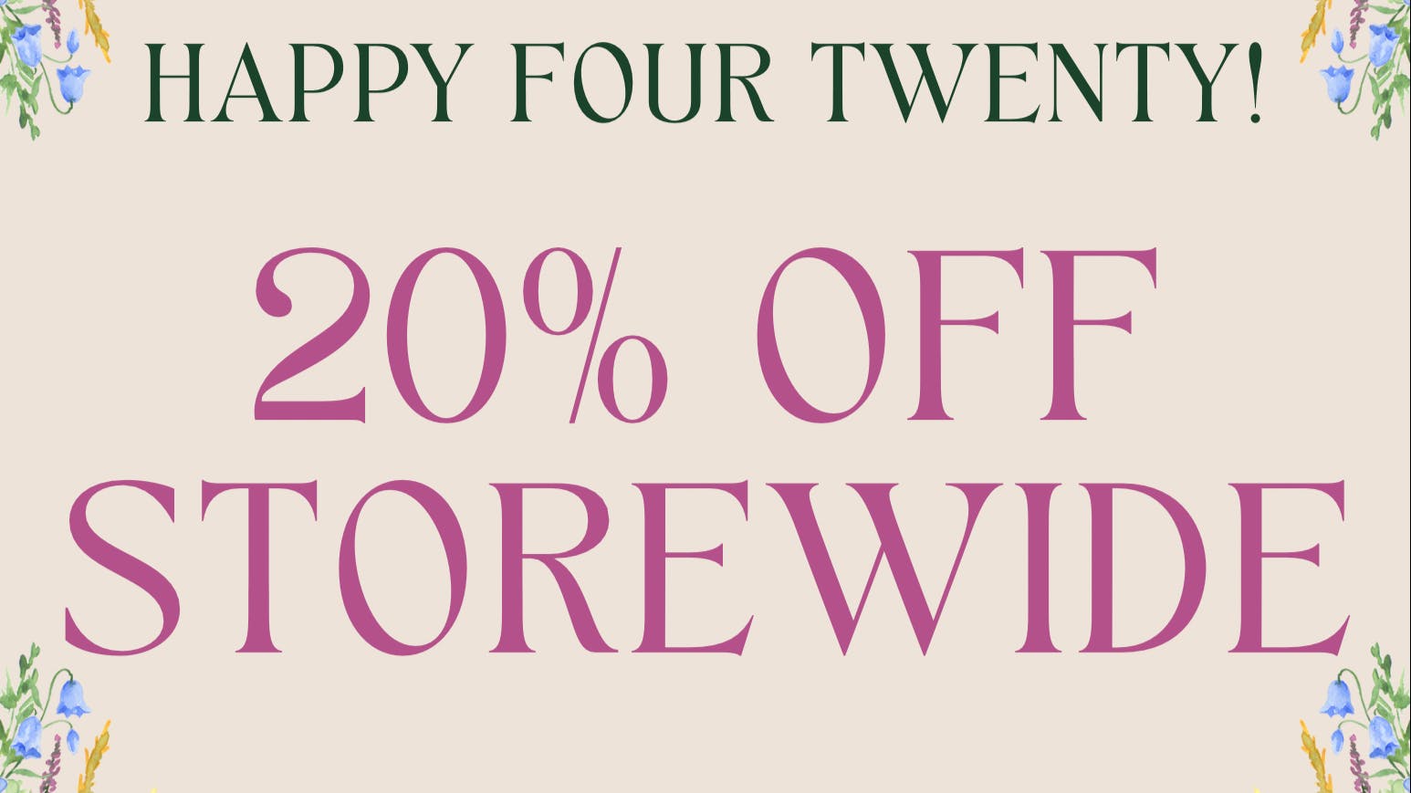 ALTOCANNA 20% off storewide- 04/16-04/20