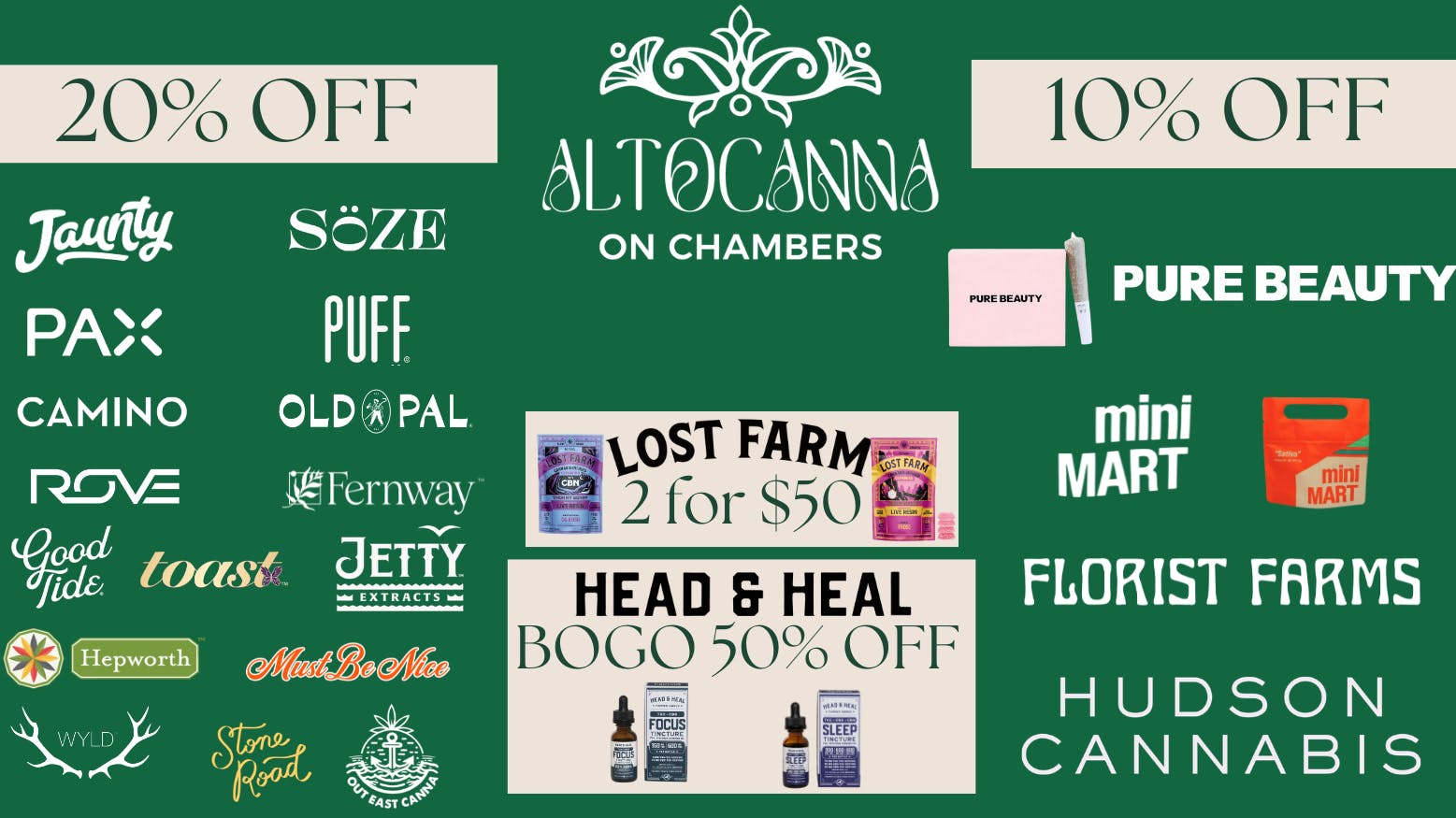 ALTOCANNA Memorial Day Weekend Specials