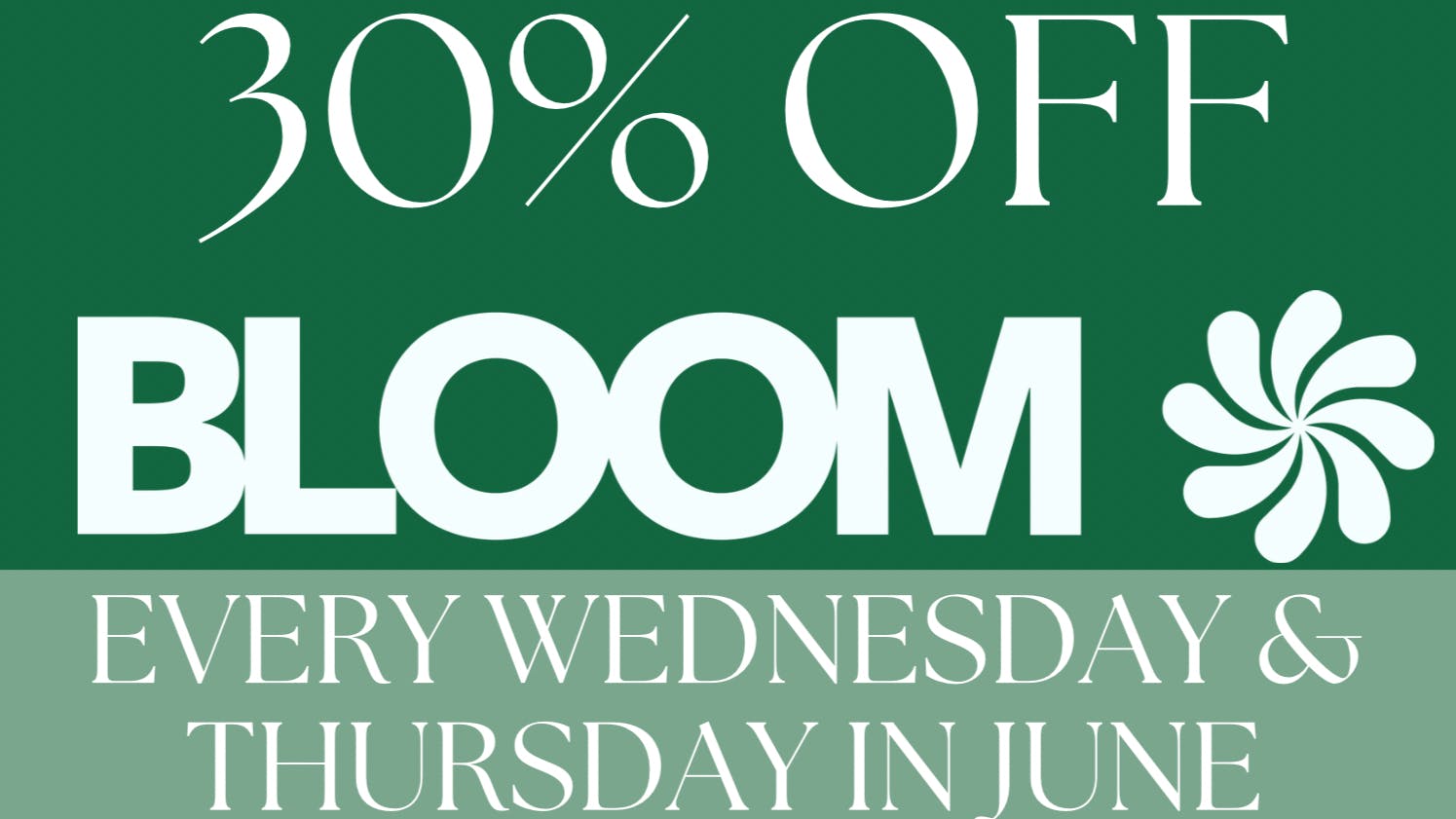 ALTOCANNA 30% off Bloom Wed & Thurs