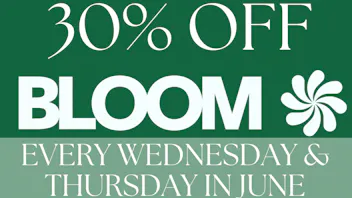 ALTOCANNA 30% off Bloom Wed & Thurs