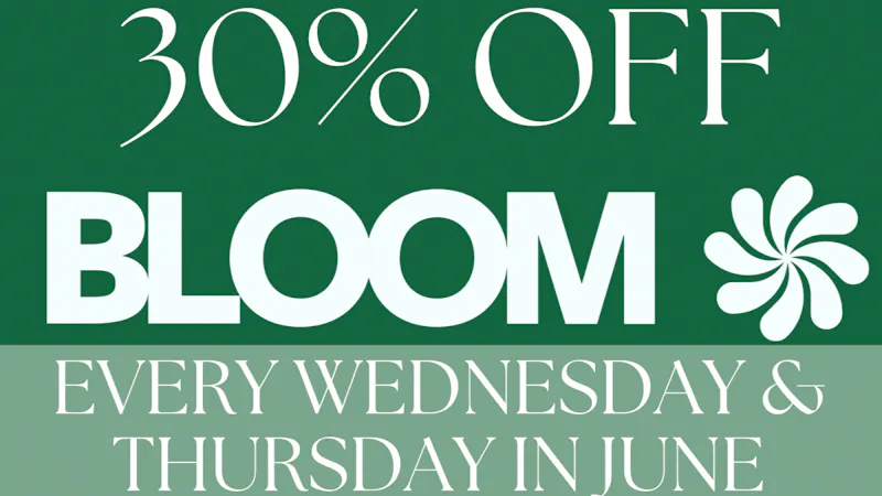 ALTOCANNA 30% off Bloom Wed & Thurs