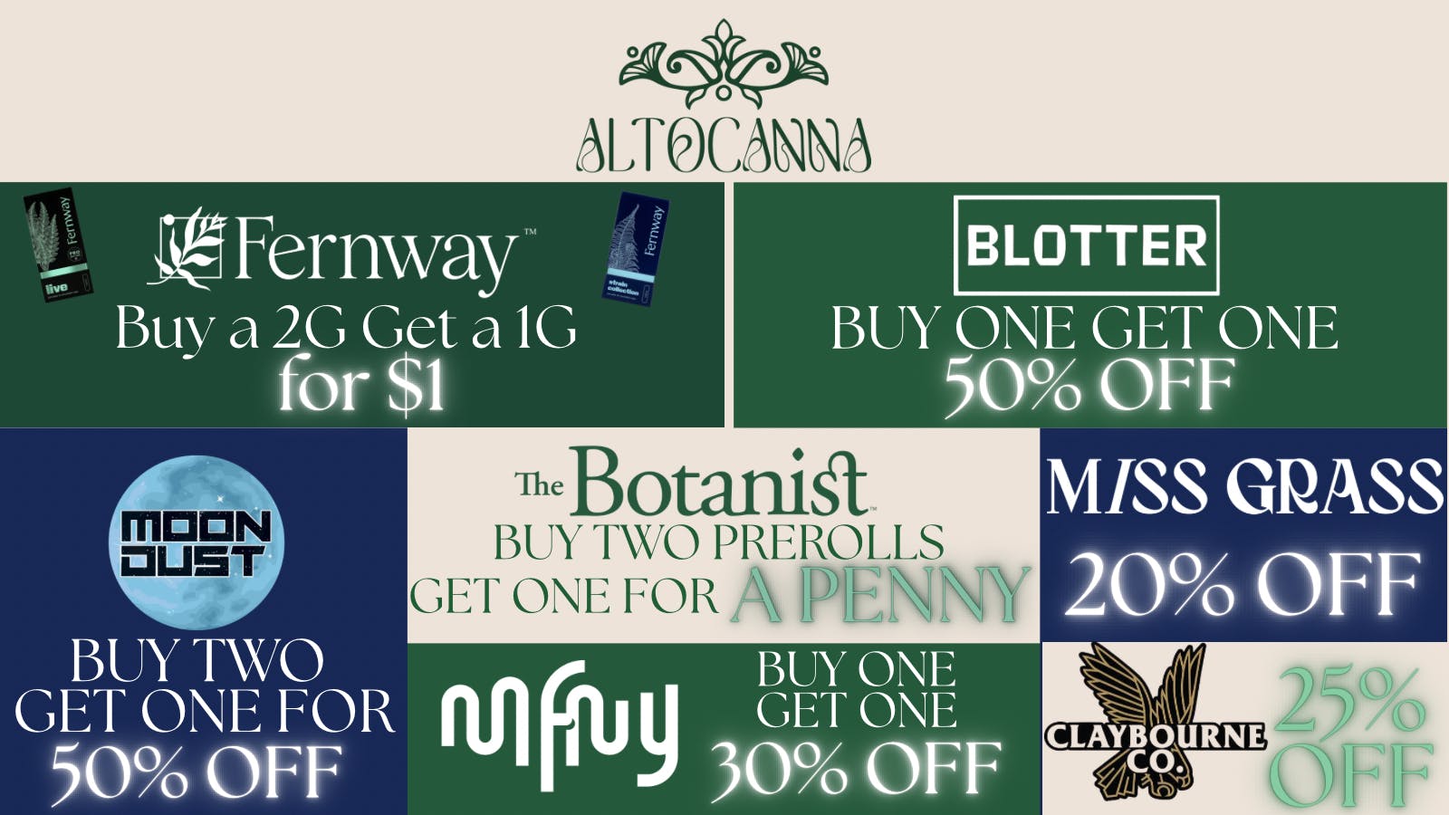 ALTOCANNA 7/10 Deals for the weekend