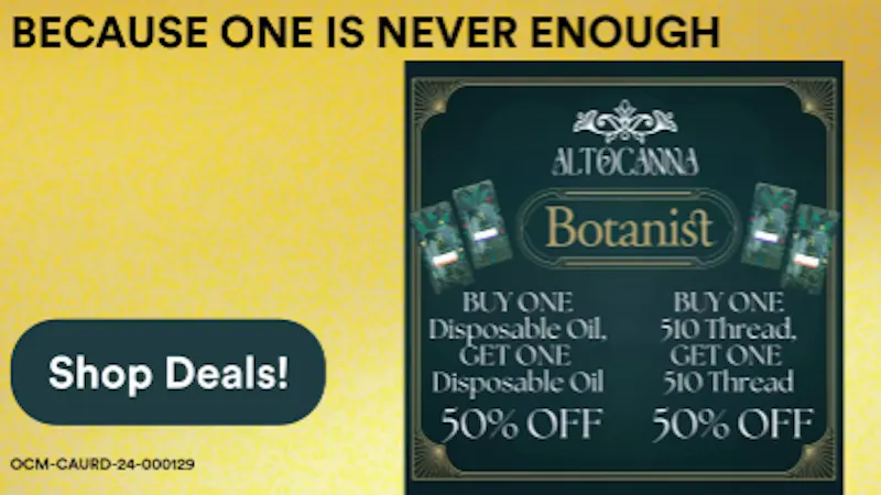 ALTOCANNA BOGO 50% Botanist dispo & 510s