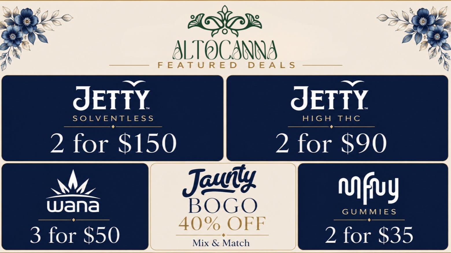 ALTOCANNA Top Picks Jetty Jaunty Wana & More