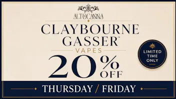 ALTOCANNA 20% off Claybourne Vapes Thurs & Friday