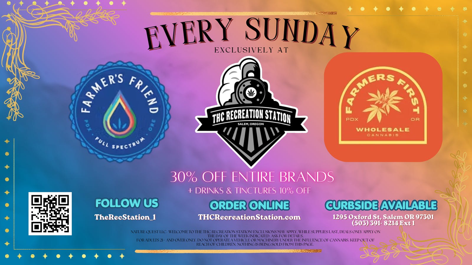 THC Recreation Station Salem All Tinctures & Drinks 10% Off!