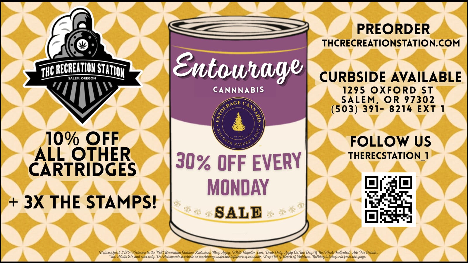 THC Recreation Station Salem Entourage & All Carts On Sale!