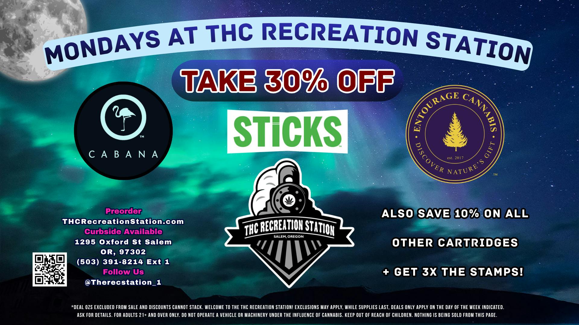 THC Recreation Station Salem Welcome Sticks and Cabana to Entourage Monday!