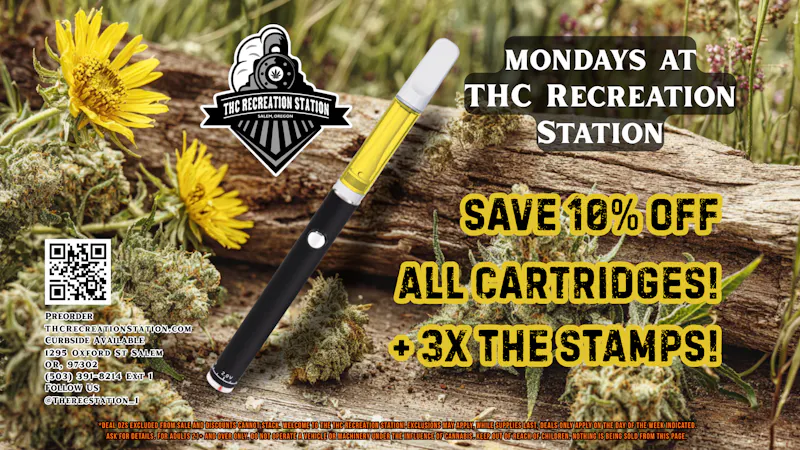 THC Recreation Station Salem 10% off all other Cartridges!