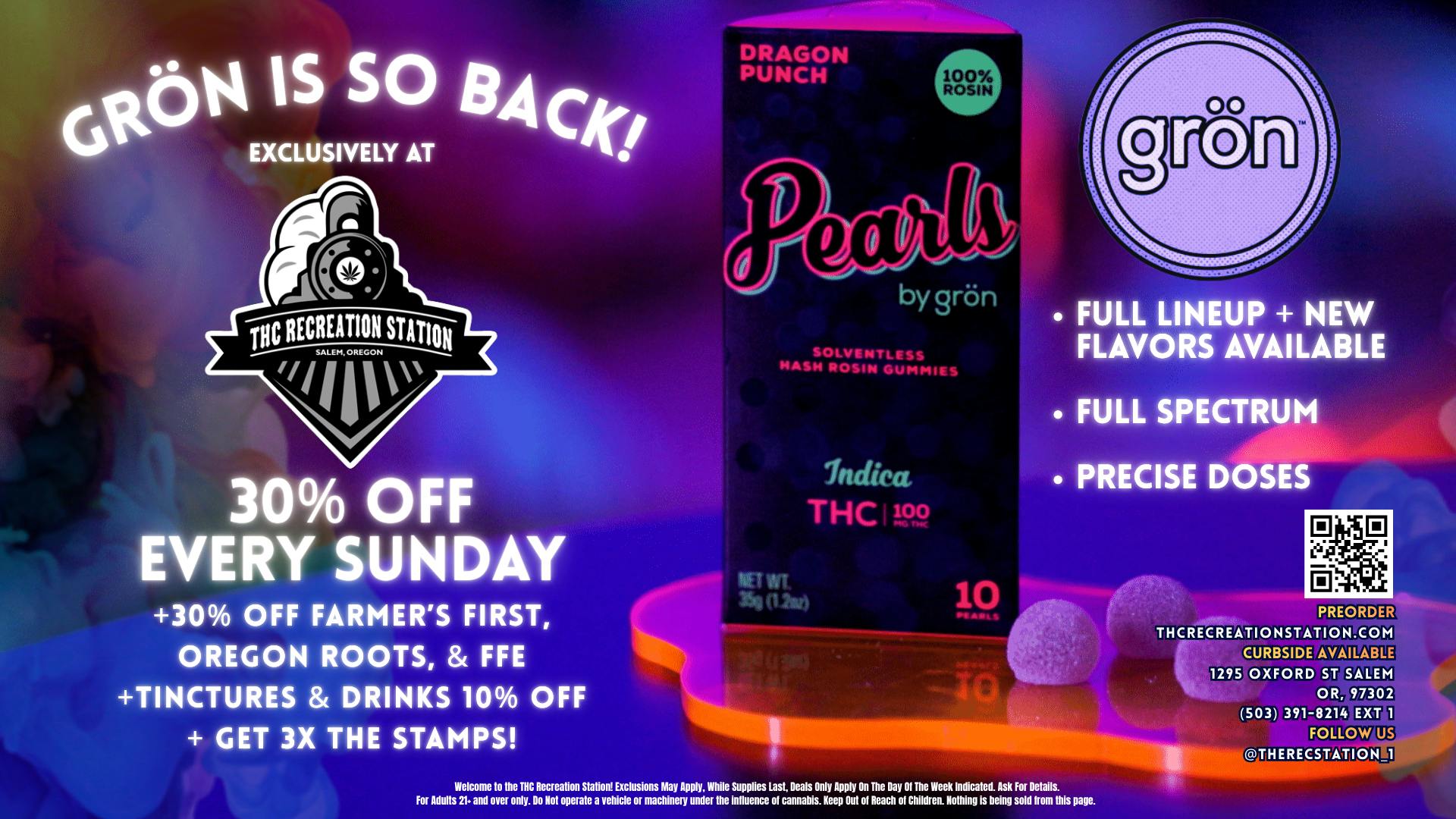 THC Recreation Station Salem 30% Off Farmer's First, FFE, Oregon Roots & Grön!