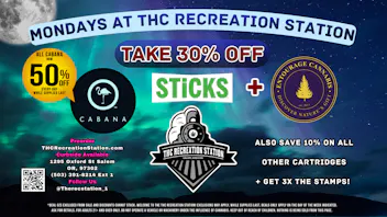 THC Recreation Station Salem 50% Off Cabana + 30% off Entourage & Sticks!