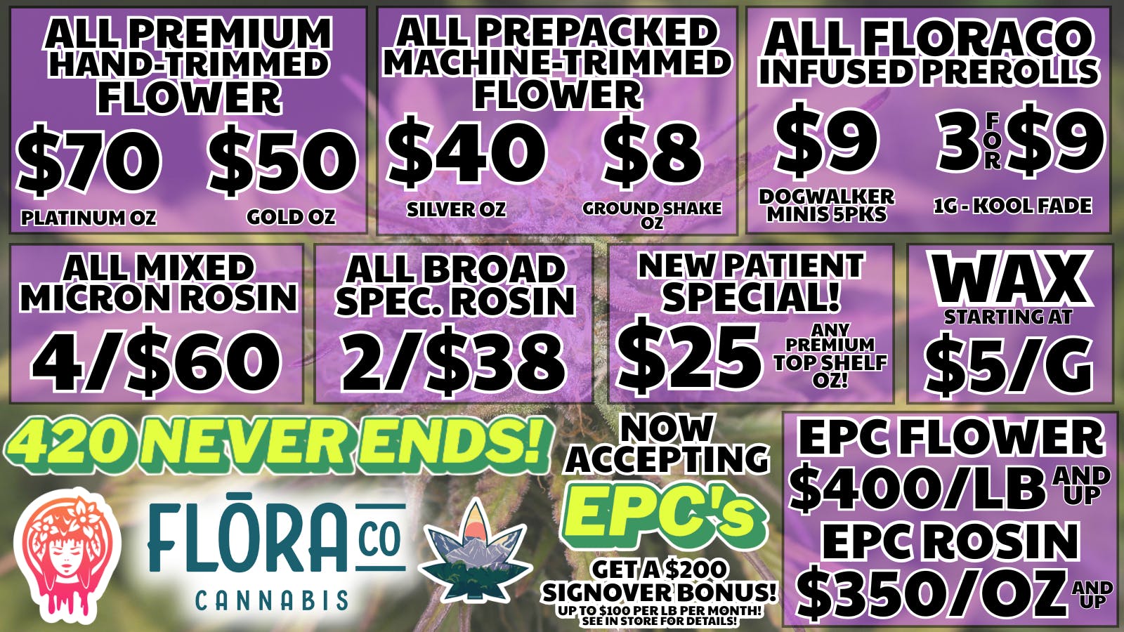 Floraco $50 HAND TRIMMED OZ!! 🌲💰