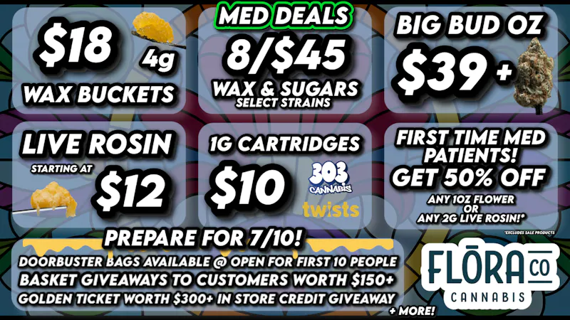Floraco MED DEALS @ FLORACO! $18 4G WAX BUCKET!