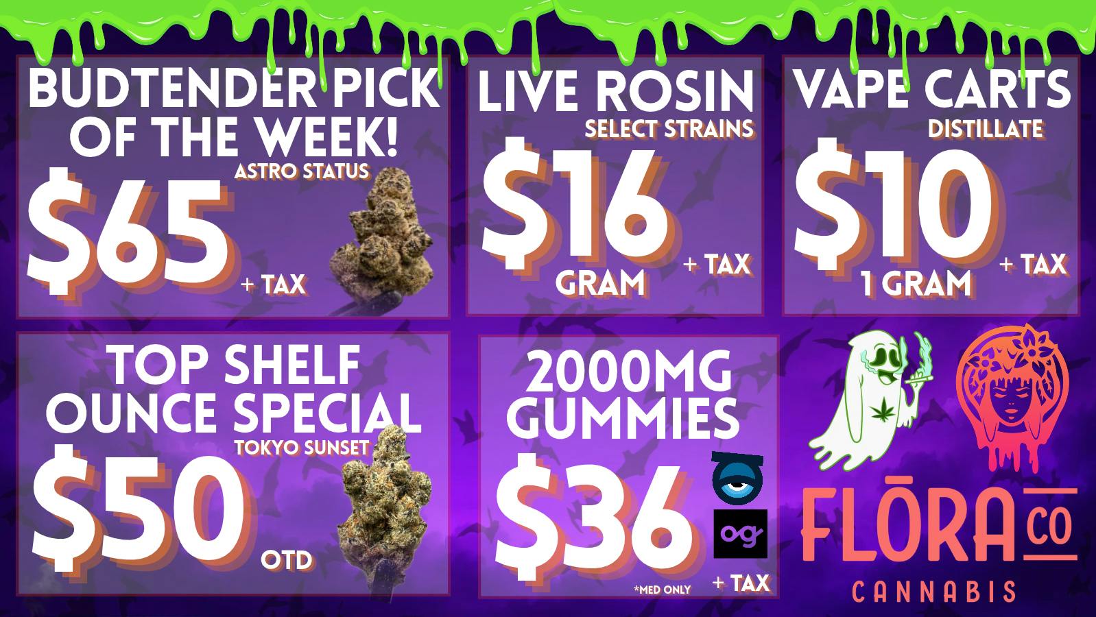 Floraco $16 ROSIN GRAMS & $50 OTD OZ! 👻