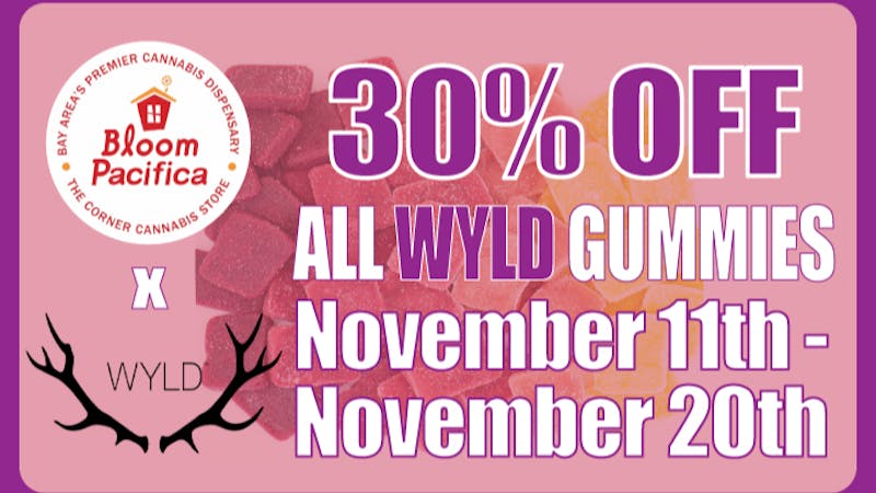 Bloom Room Pacifica 30% OFF All Wyld Gummies