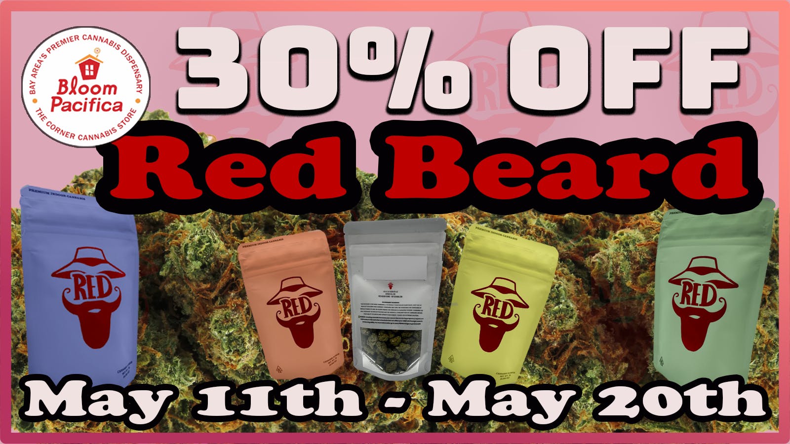 Bloom Room Pacifica 30% Off Red Beard