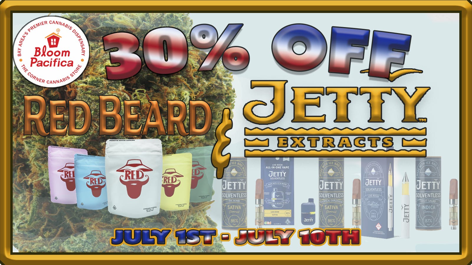 Bloom Room Pacifica 30% off Jetty and Red Beard