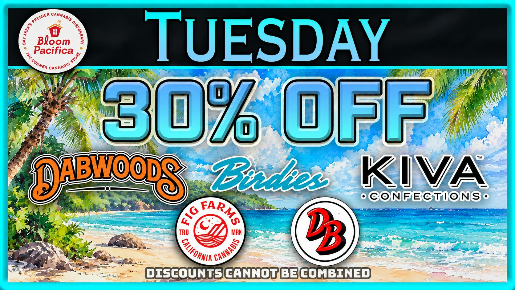 Bloom Room Pacifica Tuesday Deal - 30% Off Select Brands