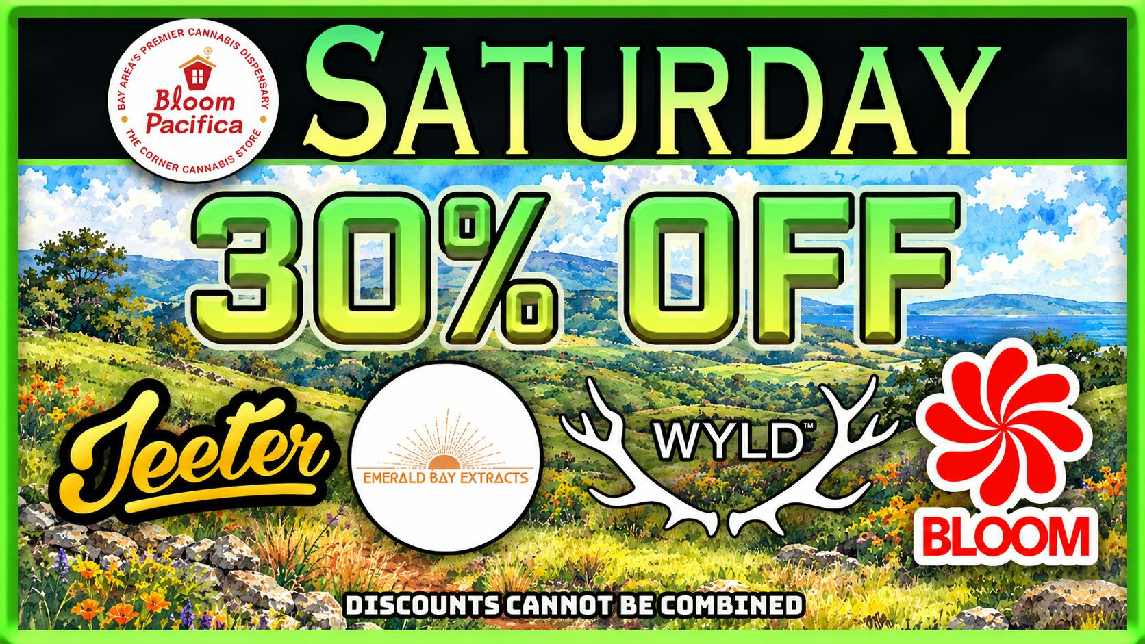 Bloom Room Pacifica Saturday Deal - 30% Off