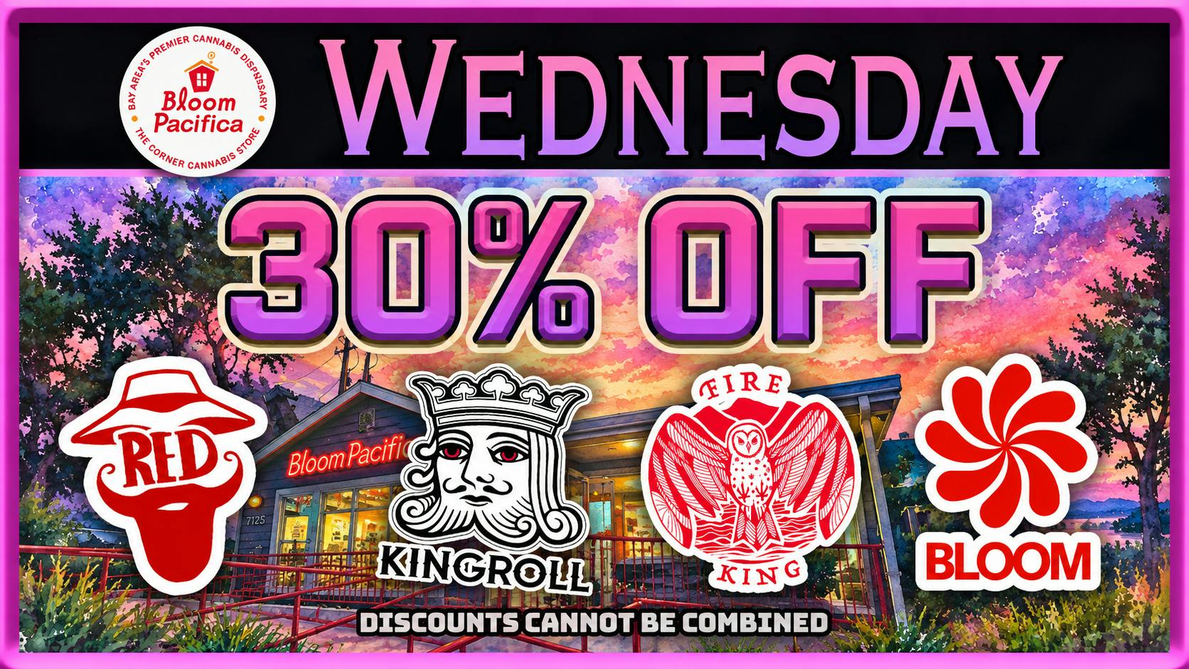 Bloom Room Pacifica Wednesday Deal - 30% off Select Brands