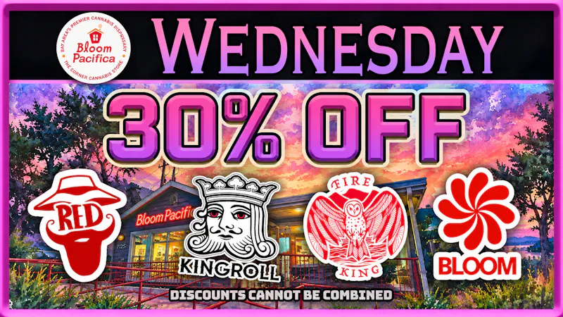 Bloom Room Pacifica Wednesday Deal - 30% off Select Brands