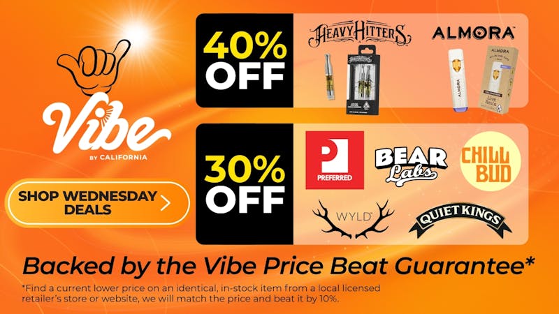Vibe By California | Sacramento Cannabis Dispensary Up To 40% off Vibin' Daily Deals - Shop Now!