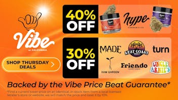 Vibe By California | Stockton Cannabis Dispensary Up To 40% off Vibin' Daily Deals - Shop Now!