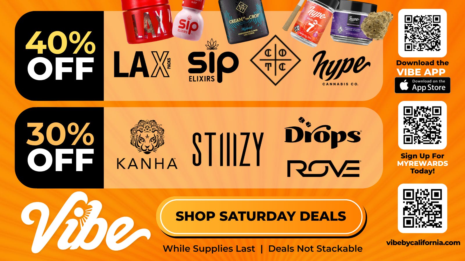 Vibe By California | Stockton Cannabis Dispensary Up To 40% off - Shop Vibin' Daily Deals Now!