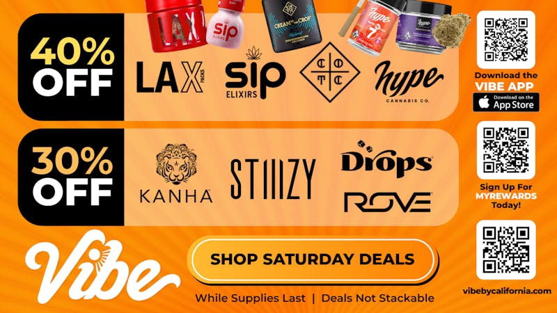 Vibe By California | Stockton Cannabis Dispensary Up To 40% off - Shop Vibin' Daily Deals Now!
